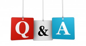 Questions and answers web and Internet concept with q and a letters and sign on hanged tags isolated on white background.
